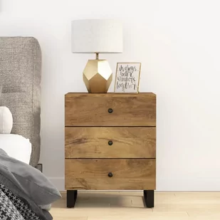 vidaXL Szafka nocna, 50x33x62 cm, lite drewno mango - Szafki nocne - miniaturka - grafika 1