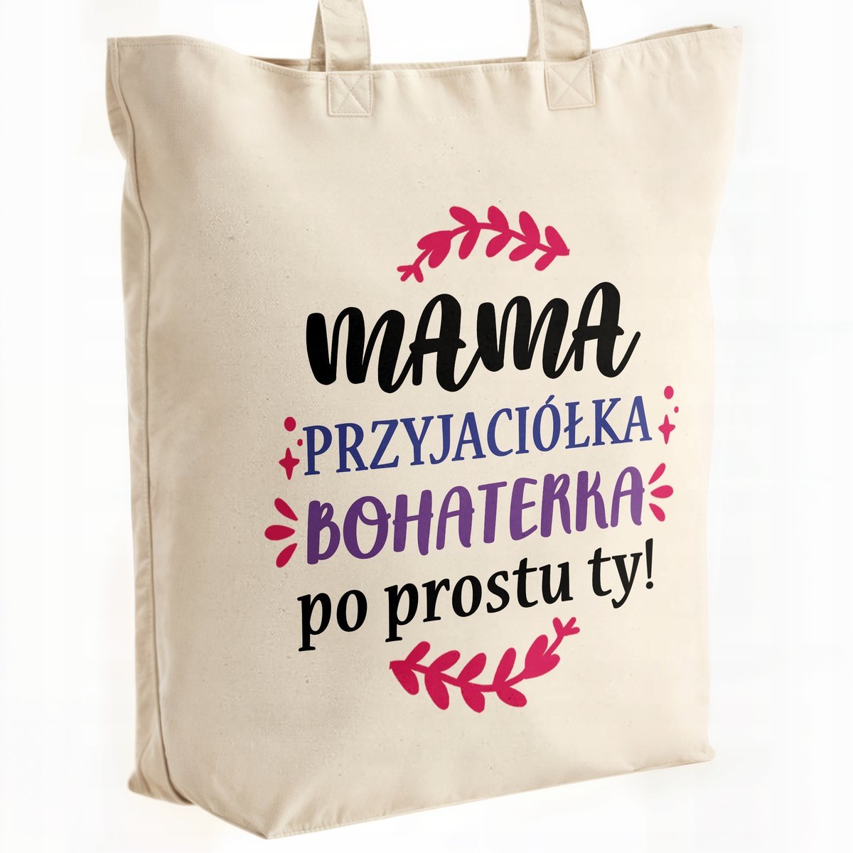Torba bawełniana premium na zakupy Dzień Matki Prezent Bohaterka Mama