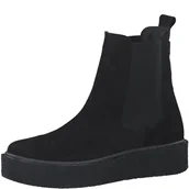 Kozaki damskie - Marco Tozzi Damskie 2-26853-29 skórzane buty z podszewką, modne kozaki, czarne, 38 EU - miniaturka - grafika 1