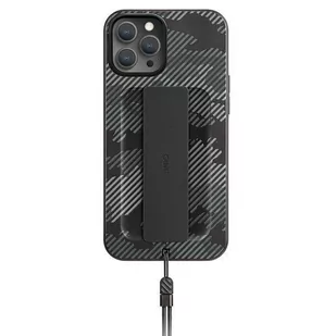 UNIQ etui Heldro iPhone 12 Pro Max 6,7" czarny moro/charcoal camo Antimicrobial - Etui i futerały do telefonów - miniaturka - grafika 1