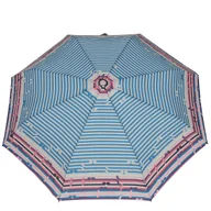 Parasole - Parasol damski pełny automat Labirynt na niebieskim Wiatroodporny - miniaturka - grafika 1