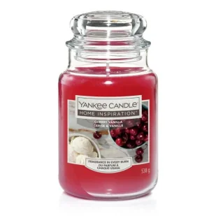 Yankee Candle Świeca w Dużym Słoiku Cherry Vanilla - Świece - miniaturka - grafika 1
