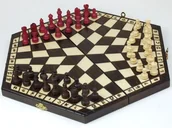 Gry planszowe - Abino Szachy drewniane 3 osobowe - miniaturka - grafika 1