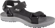 Sandały męskie - Jack Wolfskin Jack Wolfskin Wave Breaker Sandal M 4052011-6000 Czarne 45,5 - miniaturka - grafika 1
