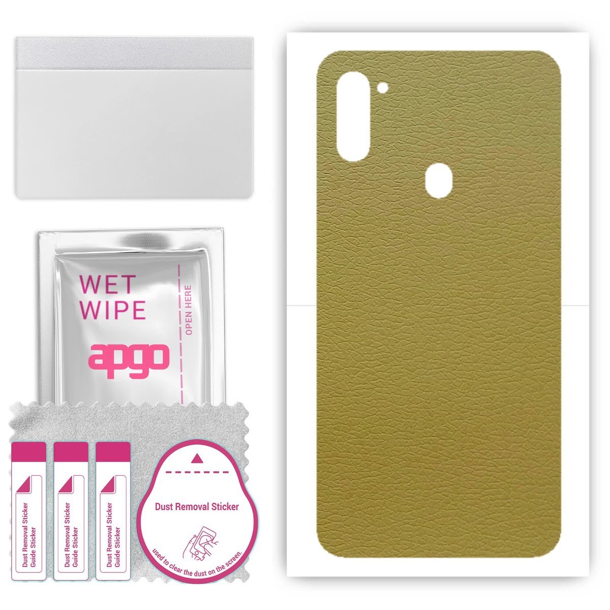 Folia naklejka skórka strukturalna na TYŁ do Samsung Galaxy M11 - Skóra Oliwkowa - apgo SKINS