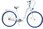 Rowery - Rower Dallas City 26" 3spd - biały z niebieskim - miniaturka - grafika 1