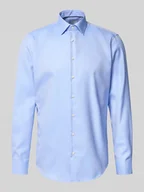 Koszule męskie - Koszula biznesowa o kroju regular fit z kołnierzykiem typu kent - miniaturka - grafika 1