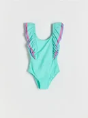 Stroje kąpielowe dla dziewczynek - Reserved - Jednoczęściowy strój kąpielowy - jasnoturkusowy - miniaturka - grafika 1