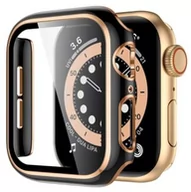 Akcesoria do smartwatchy - Etui + Szkło 2W1 Do Apple Watch 7/8 41Mm Czarno-Rosegold - miniaturka - grafika 1