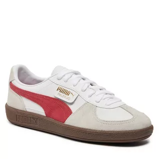 Półbuty męskie - Sneakersy Puma Palermo Lth 396464-05 Puma White/Vapor Gray/Club Red - grafika 1