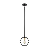 Lampy sufitowe - Bismarck lampa wisząca czarna QZ-BISMARCK-MP-EK Quoizel - miniaturka - grafika 1