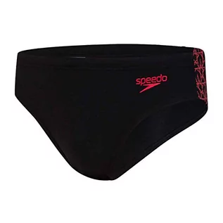 Kąpielówki męskie - Speedo Męskie szorty kąpielowe Boomstar Splice, 7 cm wielokolorowa Czarny/czerwony z podszewką 44 - grafika 1