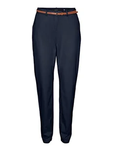 VERO MODA Damskie spodnie VMFLASHINO MR Regular Chino Pants, granatowe, rozmiar M/32, granatowy blezer, 32W / 32L - Spodnie damskie - miniaturka - grafika 1