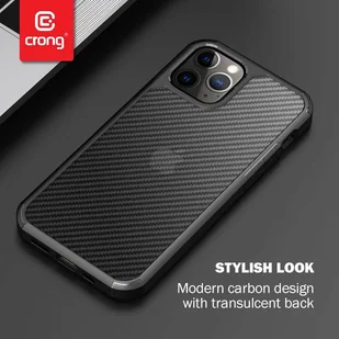 Crong Hybrid Carbon - Etui iPhone 12 Pro Max (czarny) - Etui i futerały do telefonów - miniaturka - grafika 9