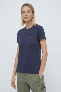 Jack Wolfskin t-shirt sportowy Vonnan kolor granatowy 1810061 - Koszulki sportowe damskie - miniaturka - grafika 1