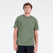 Koszulki męskie - Koszulka męska New Balance MT31542DON  zielona - miniaturka - grafika 1