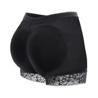 Odzież ciążowa - Majtki Push-Up Efekt Powiększenia Modelowanie Pośladków Koronka Czarne Xxl - miniaturka - grafika 1