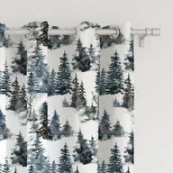 Zasłony - Zasłona WINTER wzór BN32 | zamglony las 150 x 150 cm tkanina standard - miniaturka - grafika 1