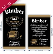 Pozostałe akcesoria kuchenne - BIMBER ZROBIONY W UKRYCIU CZARNY - zestaw etykiet na 10 butelek - miniaturka - grafika 1