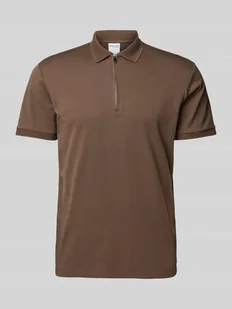 Koszulka polo o kroju regular fit z listwą na zamek błyskawiczny model ‘FAVE’ - Koszulki męskie - miniaturka - grafika 1