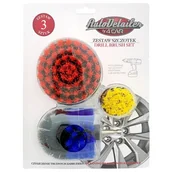 Akcesoria do mycia samochodu - Zestaw 3 szczotek na wiertarkę/wkrętarkę AutoDetailer by 4car - miniaturka - grafika 1