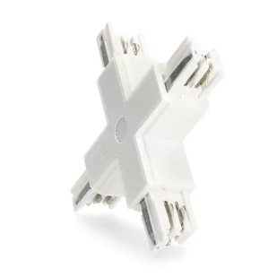 Łącznik 'X' do łączenia szyn ZEWNĘTRZNY BIAŁY do LED NEXTRACK - Akcesoria do oświetlenia - miniaturka - grafika 1