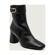 Botki damskie - Furla Skórzane botki na słupku FURLA CHIC - miniaturka - grafika 1