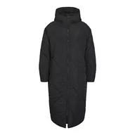 Kurtki damskie - JACK&JONES JXSIENNA Pikowana kurtka damska z kapturem OTW SN, czarna, S, Schwarz, S - miniaturka - grafika 1