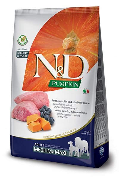 Farmina N&D Pumpkin Lamb&Blueberry Adult Medium&Maxi 12 kg