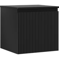 Szafki łazienkowe - Mexen Rivel szafka łazienkowa podumywalkowa 50 cm z blatem, 1 szuflada, ryflowana , czarna mat - 91A20-05047-1-BFC71 - miniaturka - grafika 1