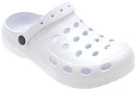 Klapki i japonki męskie - Klapki męskie chodaki ogrodowe piankowe EVA białe słowackie - miniaturka - grafika 1