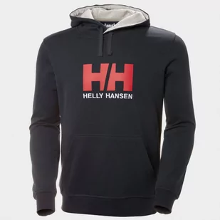 Męska bluza dresowa nierozpinana z kapturem HELLY HANSEN HH LOGO HOODIE - granatowa - Koszulki sportowe męskie - miniaturka - grafika 1