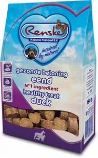 RENSKE NATURAL PETFOOD Renske Healthy Treat Duck - ciasteczka z kaczki dla psów (150g) - Przysmaki dla psów - miniaturka - grafika 1