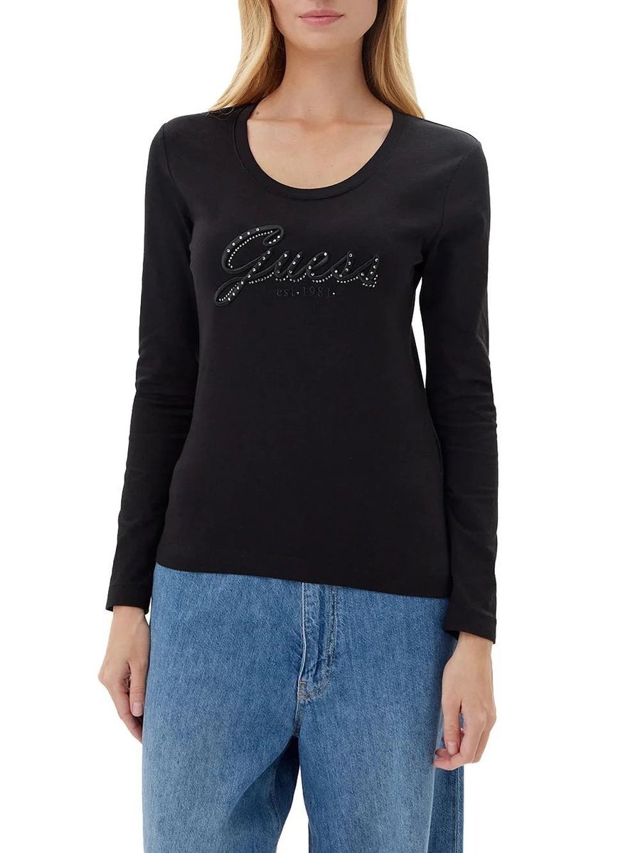 t-shirt donna guess w5yi26 j1314 jblk