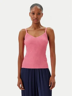 Fracomina Top FR25ST4006K410J9 Koralowy Slim Fit - Koszulki i topy damskie - miniaturka - grafika 1