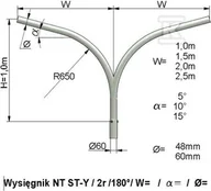 Akcesoria do oświetlenia - Wysięgnik NT ST-Y 2 ram 1,0 m - miniaturka - grafika 1