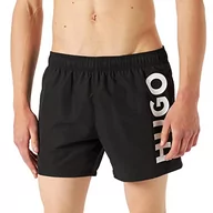 Kąpielówki męskie - HUGO Męskie szorty kąpielowe ABAS z pionowym logo, New - Black1, S - miniaturka - grafika 1