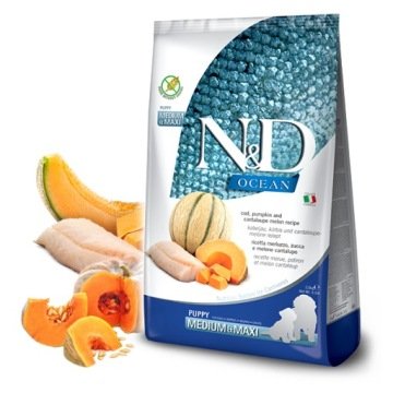 Farmina N&D Ocean Dog Puppy Medium & Maxi cod pumpkin & cantaloupe melon 12 kg