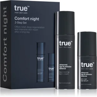 TRUE MEN SKIN CARE Comfort Night set consists of 2 products: regenerating night cream + am/pm eye serum - Zestawy kosmetyków męskich - miniaturka - grafika 1
