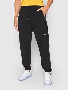 Spodnie sportowe męskie - REEBOK Spodnie dresowe DreamBlend GL3125 Czarny Relaxed Fit - grafika 1