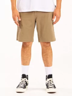 Spodnie i spodenki dla chłopców - Billabong CARTER STRETCH DARK KHAKI męskie spodenki lniane - 34 - grafika 1