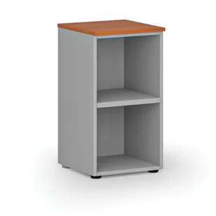 Regał biurowy PRIMO GRAY, 740 x 400 x 420 mm, szary/wiśnia - Regały biurowe - miniaturka - grafika 1