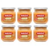 Desery dla dzieci - Smileat Deser z ekologicznymi jabłkami, marchewką i pomarańczą po 6 miesiącu Zestaw 6 x 130 g Bio - miniaturka - grafika 1