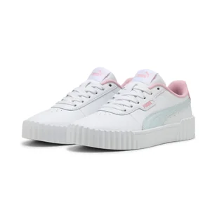 Młodzieżowe sneakersy Carina 3.0 PUMA White Sea Glass Blue - Odzież sportowa dziecięca - miniaturka - grafika 1