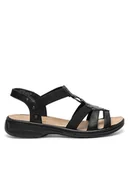 Sandały damskie - Rieker Sandały 64574-00 Czarny - miniaturka - grafika 1