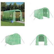 Szklarnie ogrodowe - vidaXL Szklarnia z ramą stalową zielona 8 m² 4x2x2 m - Szklarnia - Szklarnie - Tunel foliowy - Szklarnia Walk-in - miniaturka - grafika 1