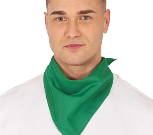 FIESTAS GUIRCA Zielony szalik dla dorosłych Unisex - Uniwersalny dodatek tekstylny na imprezę kostiumową i karnawałową - Idealny do uzupełnienia kostiumów piratów, dżinsów lub bandytów - zielony