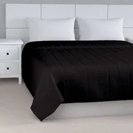 Narzuty - Dekoria Narzuta pikowana w pasy Black czarny) szer.170 × dł.210 cm Cotton Panama 505-702-09 - miniaturka - grafika 1