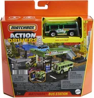 Samochody i pojazdy dla dzieci - Mattel Matchbox Mały Zestaw Przystanek Autobusowy Hjt89 Hdl08 - miniaturka - grafika 1