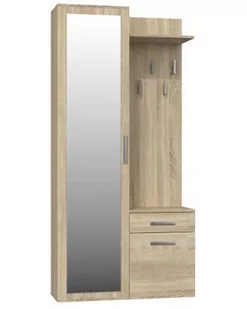 GARDEROBA DUO SZAFA LUSTRO WIESZAK DĄB SONOMA - Meble do przedpokoju - miniaturka - grafika 1